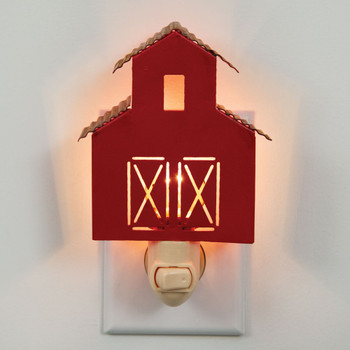 Red Barn Plug In Metal Night Lights, Set of 4
