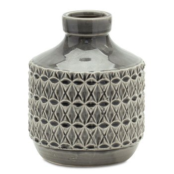 7.5" Grey Terra Cotta Vase