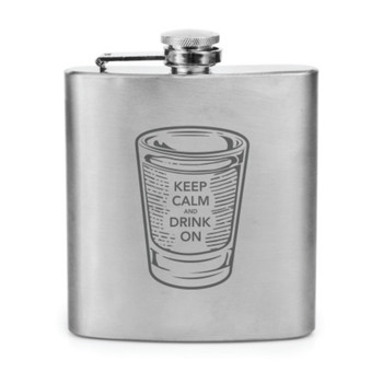 Keep Calm Stainless Steel Flask by True