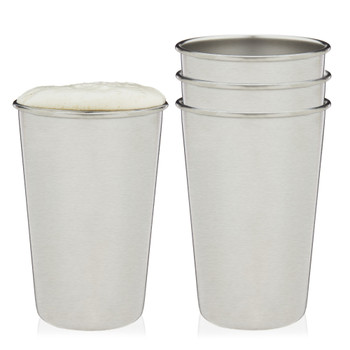 Stainless Steel Pint Cups by True, Set of 4