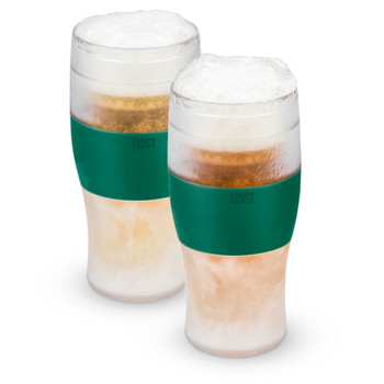 Beer FREEZE Glasses in Green by Host, Set of 2