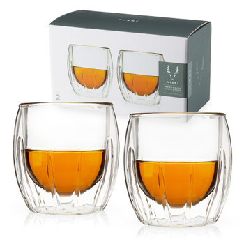 Double Walled Spirits Glass by Viski, Set of 2