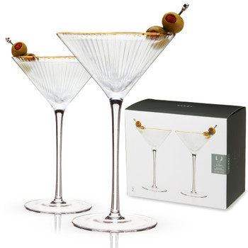 Meridian Martini Glasses by Viski, Set of 2