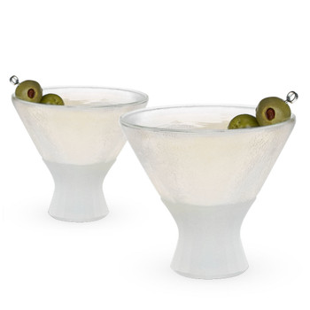 Glass FREEZE Martini Glasses by Host, Set of 2