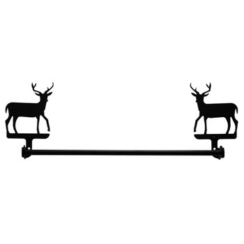 24" Deer Metal Towel Bar