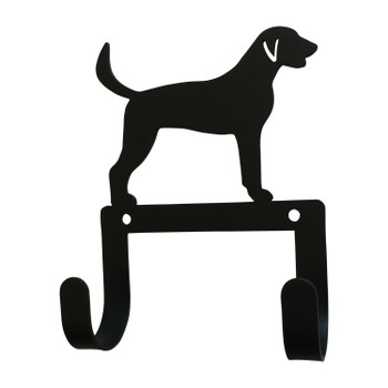 Fox Hound Dog Leash and Collar Double Metal Wall Hook