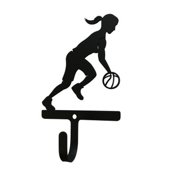 Woman/Girl Basketball Player Small Metal Wall Hook