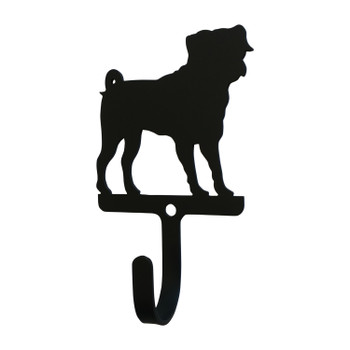 Pug Dog Small Metal Wall Hook