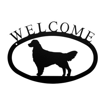 Retriever Dog Metal Welcome Sign - Small