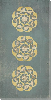 Stacked Medallions 1 Wrapped Canvas Giclee Print Wall Art