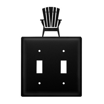 Adirondack Chair Double Toggle Metal Switch Plate Cover