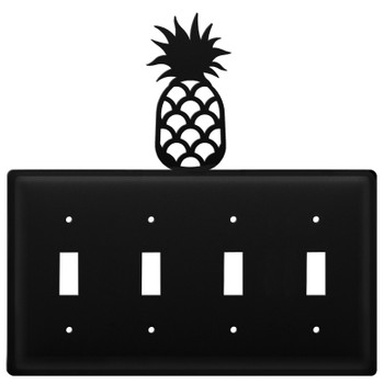 Pineapple Quad Toggle Metal Switch Plate Cover