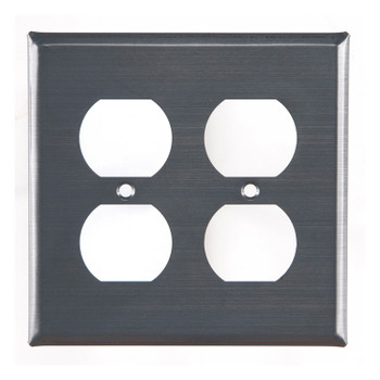 Plain Double Tin Outlet Cover in Country Tin