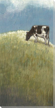 Rolling Pastures Cow Grazing I Wrapped Canvas Giclee Print