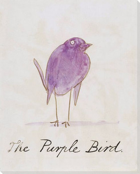 The Purple Bird Wrapped Canvas Giclee Art Print Wall Art