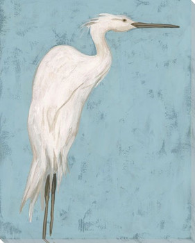 Heron Bird Fresco I Wrapped Canvas Giclee Art Print Wall Art