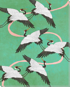 All Those Crane Birds 2 Wrapped Canvas Giclee Art Print Wall Art