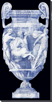 Blue and White Cerulean Vase 6 Wrapped Canvas Giclee Art Print Wall Art