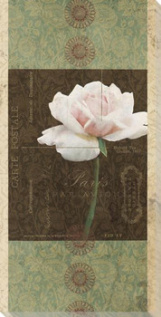 Carte Postale Roses 2 Wrapped Canvas Giclee Art Print Wall Art