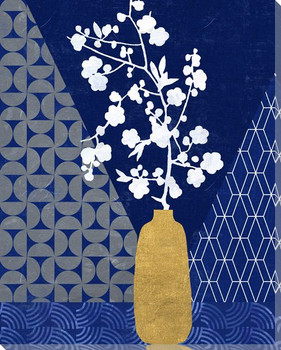 Blossoms in Vases 1 Wrapped Canvas Giclee Art Print Wall Art