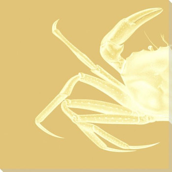Contrasting Crab in Mustard A Wrapped Canvas Giclee Art Print Wall Art