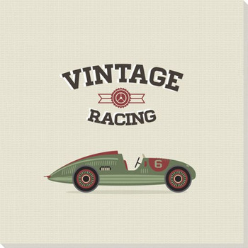 Vintage Racing 3 Wrapped Canvas Giclee Art Print Wall Art