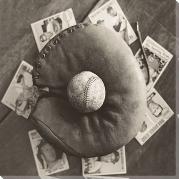 Baseball Nostalgia III Wrapped Canvas Giclee Art Print Wall Art