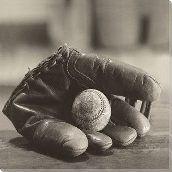 Baseball Nostalgia I Wrapped Canvas Giclee Art Print Wall Art