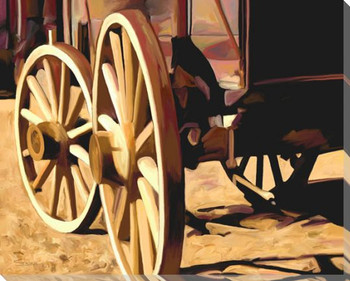 The Home Wagon Wrapped Canvas Giclee Art Print Wall Art