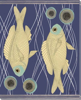 Pisces Wrapped Canvas Giclee Art Print Wall Art