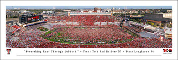 Texas Tech Football Celebration Panoramic Art Print