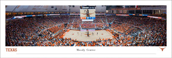 Texas Longhorns Basketball Moody Center Panoramic Art Print