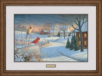 Country Afternoon Cardinal Birds Limited Edition Framed Art Print Wall Art