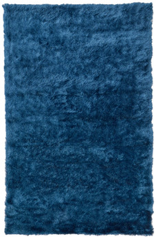 2' x 3' Blue and Green Shag Tufted Handmade Area Rug