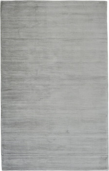 2' x 3' Gray Hand Woven Viscose Area Rug