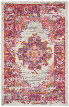 2' x 3' Fuchsia Power Loom Area Rug