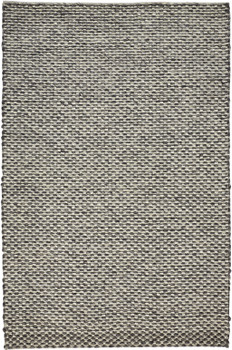2' x 3' Gray and Ivory Wool Abstract Hand Woven Stain Resistant Area Rug