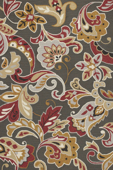 2' x 3' UV Treated Polypropylene Taupe Accent Rug
