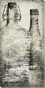 Together Bottles Wrapped Canvas Giclee Art Print Wall Art