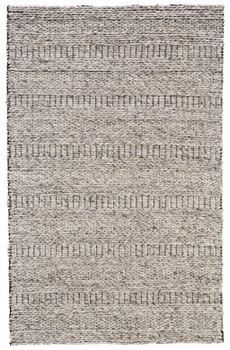 2' x 3' Ivory Gray and Tan Wool Hand Woven Stain Resistant Area Rug