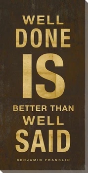 Benjamin Franklin Quote Wrapped Canvas Giclee Print Wall Art