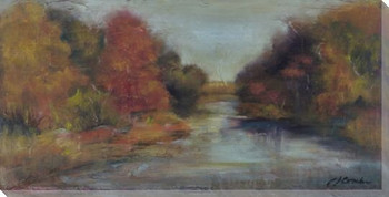 Downstream Wrapped Canvas Giclee Print Wall Art