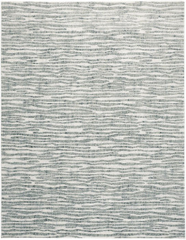 2' x 3' Gray Green and Ivory Striped Distressed Stain Resistant Area Rug