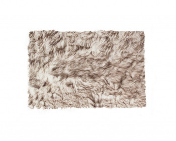 2' x 3' Ombre Brown Faux Sheepskin Area Rug