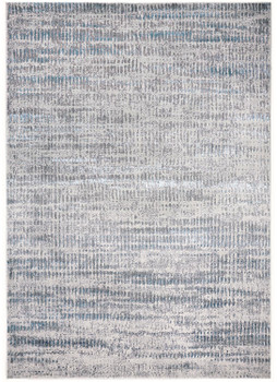 2' x 3' Blue Gray and Ivory Abstract Stain Resistant Area Rug
