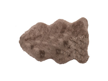 24" x 36" Taupe Sheepskin Single Long-Haired Rug
