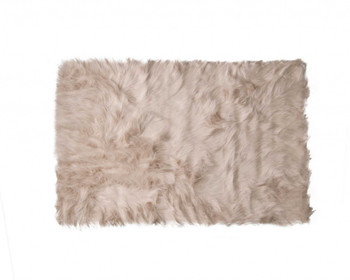 2' x 3' Taupe Animal Print Area Rug