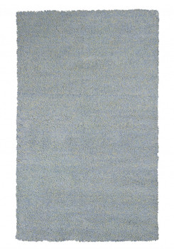 2' x 4' Polyester Blue Heather Area Rug