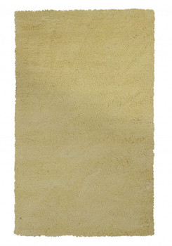 2' x 4' Canary Yellow Indoor Shag Rug