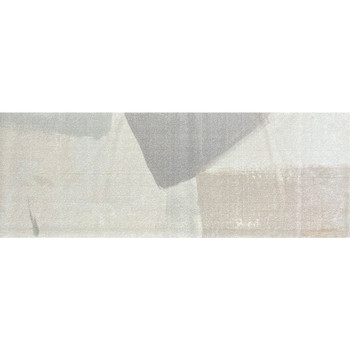 2' x 6' Taupe Abstract Machine Washable Runner Rug with UV Protection